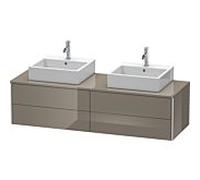 Duravit XSquare Meuble sous-vasque sur console suspendu, pour deux vasques, 4 tiroirs, 1600x400x548mm, XS4917B8989