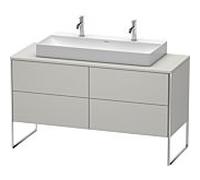 Duravit Meuble sous lavabo XSquare XS4925M0707 140×53,8×54,8 cm 4 tiroirs béton gris mat