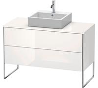 Duravit XSquare Meuble sous-vasque sur console au sol, 2 tiroirs, 1200x778x548mm, XS492208585, Couleur: Laque brillante blanche