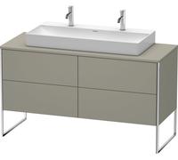 Duravit XSquare Meuble sous-vasque sur console au sol, 4 tiroirs, 1400x778x548mm, XS4925M9292, Couleur: Gris pierre Vernis satiné mat Soie