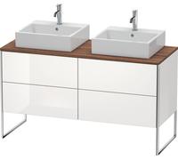 Duravit XSquare Meuble sous-vasque sur console au sol, pour deux vasques, 4 tiroirs, 1400x778x548mm, XS4926B8585