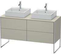 Duravit XSquare Meuble sous-vasque sur console au sol, pour deux vasques, 4 tiroirs, 1400x778x548mm, XS4926B6060
