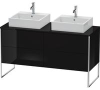 Duravit XSquare Meuble sous-vasque sur console au sol, pour deux vasques, 4 tiroirs, 1400x778x548mm, XS4926B4040