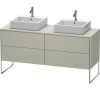 Duravit XSquare Meuble sous-vasque sur console au sol, pour deux vasques, 4 tiroirs, 1600x778x548mm, XS4927B6060