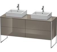 Duravit XSquare Meuble sous-vasque sur console au sol, pour deux vasques, 4 tiroirs, 1600x778x548mm, XS4927B8989