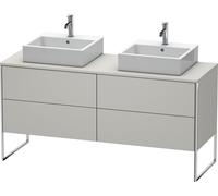 Duravit XSquare Meuble sous-vasque sur console au sol, pour deux vasques, 4 tiroirs, 1600x778x548mm, XS4927B0707