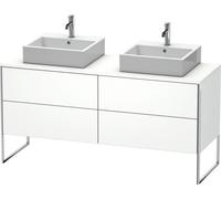 Duravit XSquare Meuble sous-vasque sur console au sol, pour deux vasques, 4 tiroirs, 1600x778x548mm, XS4927B1818