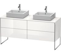 Duravit XSquare Meuble sous-vasque sur console au sol, pour deux vasques, 4 tiroirs, 1600x778x548mm, XS4927B8585