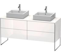 Duravit XSquare Meuble sous-vasque sur console au sol, pour deux vasques, 4 tiroirs, 1600x778x548mm, XS4927B1616