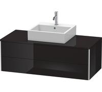 Duravit XSquare Meuble sous-vasque sur console suspendu, 2 tiroirs, 1200x400x548mm, XS491204040, Couleur: Laque noire brillante
