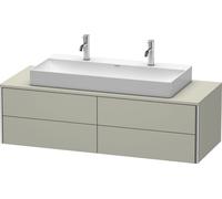 Duravit XSquare Meuble sous lavabo XS4915M6060 140x40x54,8cm, 4 tiroirs, satin taupe