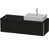 Duravit XSquare Meuble sous-vasque sur console suspendu, 4 tiroirs, vasque à droite, 1400x400x548mm, XS4913R1616