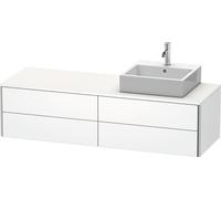 Duravit XSquare Meuble sous-vasque sur console suspendu, 4 tiroirs, vasque à droite, 1600x400x548mm, XS4914R8484