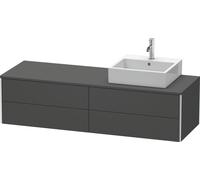 Duravit Meuble sous-vasque suspendu XSquare XS4914R4949 4 tiroirs vasque à droite Graphit mat