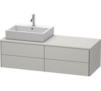 Duravit XSquare Meuble sous-vasque sur console suspendu, 4 tiroirs, vasque à gauche, 1400x400x548mm, XS4913L0707