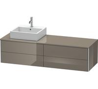 Duravit XSquare Meuble sous-vasque sur console suspendu, 4 tiroirs, vasque à gauche, 1600x400x548mm, XS4914L8989