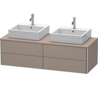 Duravit XSquare Meuble sous-vasque sur console suspendu, pour deux vasques, 4 tiroirs, 1400x400x548mm, XS4916B4343