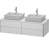 Duravit XSquare Meuble sous-vasque sur console suspendu, pour deux vasques, 4 tiroirs, 1400x400x548mm, XS4916B3636