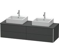 Duravit XSquare Meuble sous-vasque sur console suspendu, pour deux vasques, 4 tiroirs, 1600x400x548mm, XS4917B4949