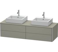Duravit XSquare Meuble sous-vasque sur console suspendu, pour deux vasques, 4 tiroirs, 1600x400x548mm, XS4917B9292