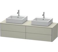Duravit XSquare Meuble sous-vasque sur console suspendu, pour deux vasques, 4 tiroirs, 1600x400x548mm, XS4917B6060