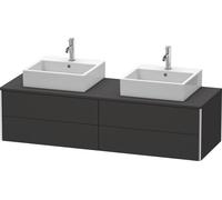 Duravit XSquare Meuble sous-vasque sur console suspendu, pour deux vasques, 4 tiroirs, 1600x400x548mm, XS4917B8080