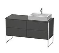 Duravit XSquare Meuble sous-lavabo sur console au sol, 4 tiroirs, vasque à droite, 1400x778x548mm, XS4923R4949