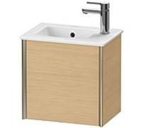 Duravit Meuble sous-vasque XViu XV4024LB130 41x29x40cm, suspendu, champagne mat, charnière à gauche, chêne naturel