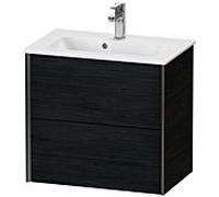 Duravit XViu meuble sous-vasque XV41780B216 61 x 56 x 39 cm, Eiche schwarz , 2 tiroirs, suspendu, noir mat