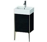 Duravit XViu meuble sous-vasque XV4531LB116 43,4x33,4x49,3cm, champagne mat, porte à gauche, Eiche schwarz