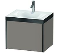 Duravit meuble XViu XV4609OB243P 60x48cm, 2000 gigogne, 2000 trou de coulée, noir mat, Rahmen P, basalte mat