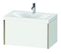 Duravit XViu Meuble XV4610OB118C 80x48cm, 2000 gigogne, 2000 trou de coulée, champagne mat, Cadres C, blanc mat