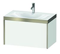 Duravit XViu Meuble XV4610OB118P 80x48cm, 2000 gigogne, 2000 trou de coulée, champagne mat, Cadres P, blanc mat