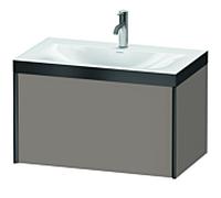 Duravit meuble XViu XV4610OB243P 80x48cm, 2000 gigogne, 2000 trou de coulée, noir mat, Rahmen P, basalte mat