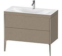 Duravit XViu Table de toilette XV4711OB111C 100x48cm, 2 2000 - out, Match2 trou de coulée, champagne mat, Cadres C, le cachemire chêne