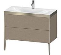 Duravit XViu Table de toilette XV4711OB111P 100x48cm, 2 2000 - out, Match2 trou de coulée, champagne mat, Cadres P, le cachemire chêne