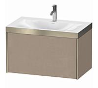 Duravit XViu unité vanité XV4610OB175P 80x48cm, 2000 gigogne, 2000 trou du robinet, champagne mat, Cadres P, linge