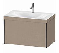 Duravit XViu unité vanité XV4610OB275C 80x48cm, 2000 gigogne, 2000 trou du robinet, noir mat, Cadres C, linge