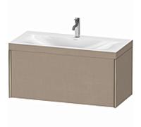 Duravit XViu unité vanité XV4611OB175C 100x48cm, 2000 gigogne, 2000 trou du robinet, champagne mat, Cadres C, linge