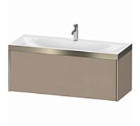 Duravit XViu unité vanité XV4612OB175P 120x48cm, 2000 gigogne, 2000 trou du robinet, champagne mat, Cadres P, linge