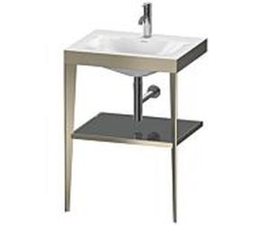 Duravit XViu vasque combinaison XV4714OB189 60 x48 cm, 2000 , gris flanelle brillant, avec console en métal, champagne mat