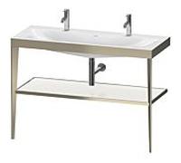 Duravit XViu vasque combinaison XV4718OB185 120 x 48 cm, avec blanc métal, champagne mat, match1 haute brillance
