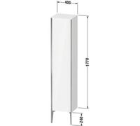 Duravit XViu XV1335 Armoire haute verticale, 400x360 mm, hauteur 1770 mm, 1 butée de porte droite, XV1335RB112