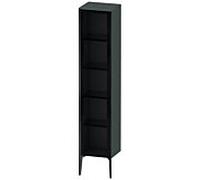 Duravit haut XViu XV1375LB238 40x36x177cm, porte en verre, noir mat, porte à gauche, gris dolomiti brillant