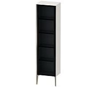 Duravit XViu XV1376LB122 50x36x177cm, porte vitrée, champagne mat, porte à gauche, blanc haute brillance