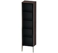Duravit XViu XV1376LB172 50x36x177cm, porte vitrée, champagne mat, porte à gauche, chêne foncé brossé