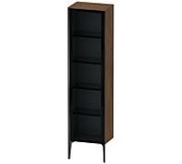 Duravit XViu XV1376LB221 50x36x177cm, porte en verre, noir mat, porte à gauche, noyer foncé