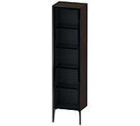 Duravit XViu XV1376RB269 50x36x177cm, porte en verre, noir mat, porte à droite, noyer brossé