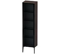 Duravit haut XViu XV1376RB272 50x36x177cm, porte en verre, noir mat, porte à droite, chêne foncé brossé