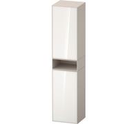 Duravit Zencha armoire haute, 400x360x1760 mm, 2 portes, charnières à droite, ZE1352L, ZE1353R64830000, Couleur: façade : blanc (verre)/corps : taupe
